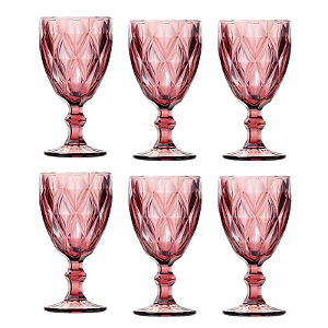 CONJUNTO 6 TAÇAS AGUA DIAMANTE LILAS 452 CLASS
