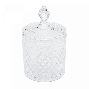 POTICHE CRISTAL COM TAMPA LITT 10,5X10,5X17,5