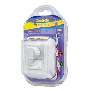 CONTROLE VENTILADOR BRANCO EXTERNO BIVOLT QV38 QUALITRONI