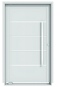PORTA VITROLAR PIVOTANTE ALUMÍNIO FRINZADO 103X220X14 BRANCO ESQUERDA