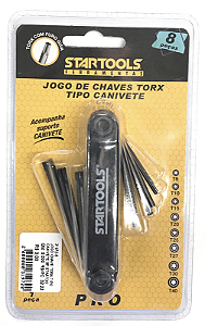 JOGO CHAVE TORX TIPO CANIV 8P STARTOOLS AMARELA