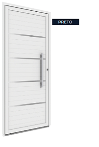 PORTA VITROL PIVOLTANTE LAMINADA SEM FRISO PRETA 100X210 ESQUERDA