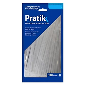 ABRAÇADEIRA NYLON 380MMX4.8MM BRACO PRATIK