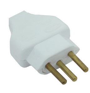 PINO MACHO 2P+T 10A BRANCO LIDERPLUS