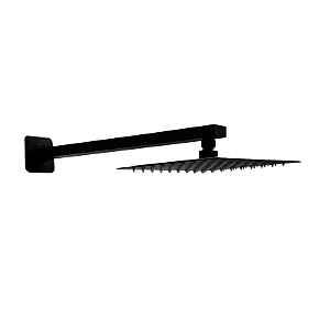DUCHA SLIM PAREDE HORIZONTAL 20X20CM INOX PRETA