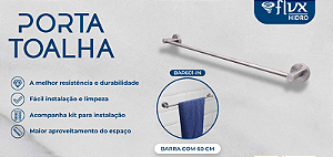 PORTA TOALHA 60CM INOX FLVX