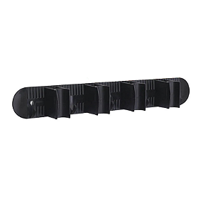 PORTA VASSOURA COM 4 GANCHOS PRETO NITRON