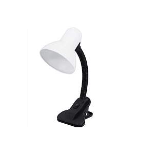 LUMINARIA DE MESA COM GARRA E-27 BRANCA
