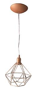 PENDENTE DIAMANTE ARAMADO COBRE