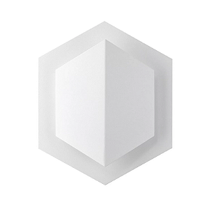 ARANDELA QUARTZO LATÃO 190MM BRANCO FOSCO
