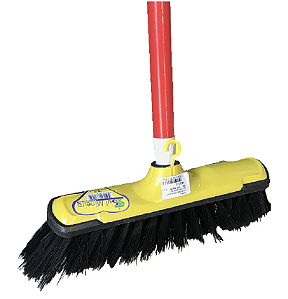 VASSOURA NYLON SM10 SUL MINEIRA AMARELO E PRETO