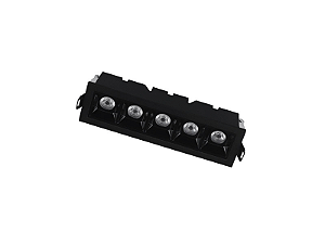 SPOT LED EMBUTIR LUZ PONT 10W 2700K PRETO TASCHIBRA