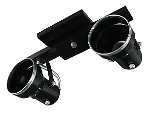 LUMINARIA TRILHO CANECA 30CM COM 2 PRETO