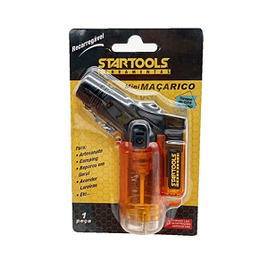 MINI MAÇARICO RECARREGAVEL REF AR0390 LARANJA