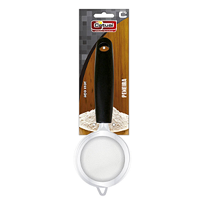 PENEIRA INOX 24X09CM CABO PRETO CATUAI