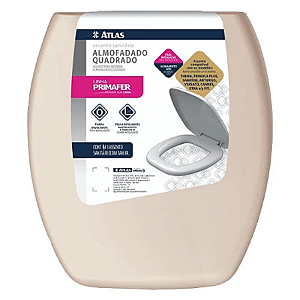 ASSENTO SANITÁRIO ALMOFADADA QUADRADO PLÁSTICO BEGE