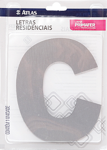 LETRA RESIDENCIAL ATLAS ACM ESCOVADO 12CM “C”