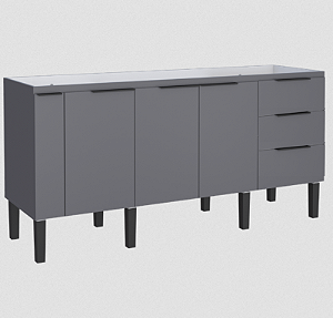 GABINETE COZIMAX COZINHA JUPITER CINZA 1535M