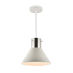 PENDENTE MYKRONOS CROMO COM CUPULA BRANCO 1LUZ