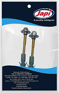 PARAFUSO VASO JAPI LATÃO N10 KIT COM 2 PEÇAS