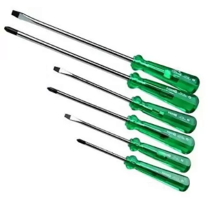 KIT JOGO CHAVE FENDA/PHILLIPS COM 6 PEÇAS FLEX LOTUS