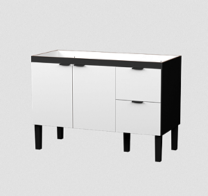 GABINETE COZIMAX MAD COLIBRI PRETO/BRANCO 1141MM