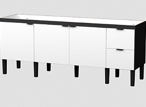 GABINETE COZIMAX MAD COLIBRI PRETO/BRANCO 1941MM