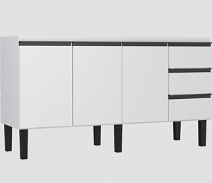 GABINETE  COZIMAX AÇO NETUNO BRANCO 1535MM