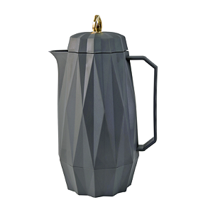 GARRAFA TÉRMICA PLÁSTICO 1L DIAMOND CINZA