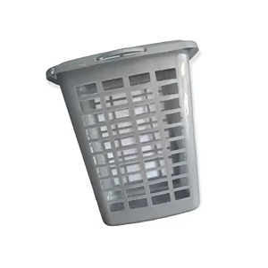 CESTO TELADO 28 LITROS COM TAMPA INPLAST CINZA