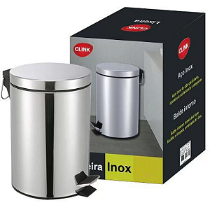 LIXEIRA PEDAL INOX 3L CLINK