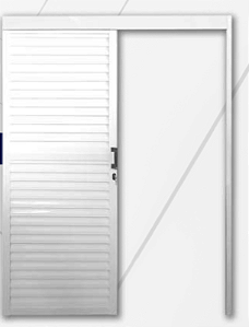 PORTA MGM CORRER SOB LAMINADA 215X90 BRANCO