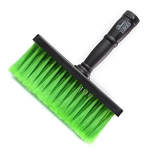 BROXA RETANGULAR 18X7.5CM COM CABO PRETO\VERDE COMPEL