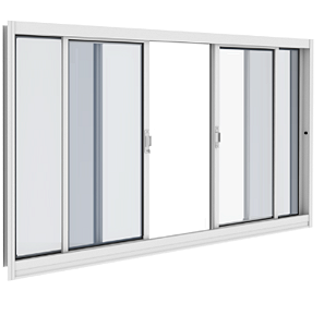 VITRO VITROLAR 4FLS SEM GRADE COM VIDRO 200X100X12 BRANCO