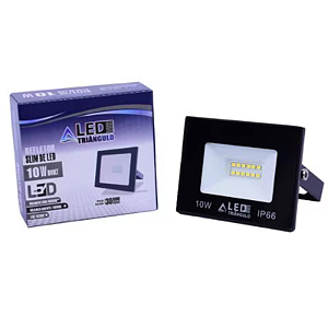 REFLETOR LED 10W LUZ BRANCA QUENTE 3000K LED TRIANGULO