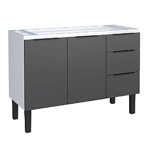 GABINETE COZIMAX COZINHA JUPITER PRETO 1171M PIA120