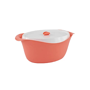 CAÇAROLA OVAL 2,5L COM TAMPA E ALÇA TRITEC ROSA