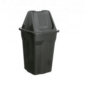 LIXEIRA BASCULANTE 60L SANTANA PRETA