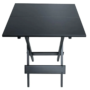 MESA QUADRADA 72X80X70CM DOBRÁVEL PRETA