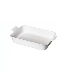 TRAVESSA LE CHEF BRANCA COM ALÇA 395X245X8 5CM