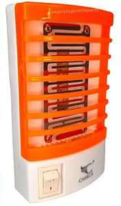 ABAJUR TOMADA MATA MOSQUITO LARANJA