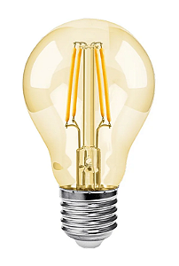 LÂMPADA LED BULBO FILAM A60 4W AMBAR GALAXY