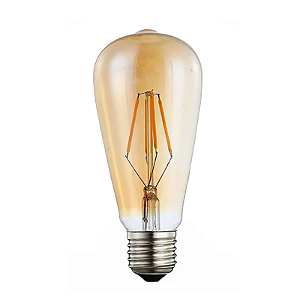LÂMPADA LED BULBO FILAMENTO ST64 4W AMBAR GALAX