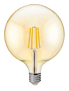LÂMPADA LED GLOBO FILAM G125 4W AMBAR GALAX