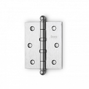 DOBRADIÇA FERRO PINO BOLINHA 3.1/2X2 5/16" CROMADO ESCOVADO