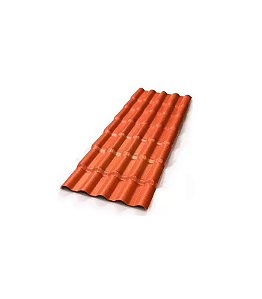 TELHA COLONIAL PVC 2,30X5 ONDAS TERRACOT