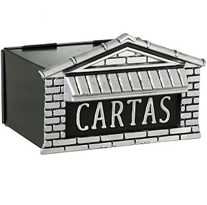 CAIXA CORREIO PRATA MURO/GRADE COLONIAL FERRO