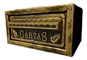 CAIXA CORREIO OURO MURO/GRADE FERRO