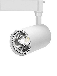 SPOT BRANCO TRILHO 20W LUZ BRANCA FRIA ROHS CE
