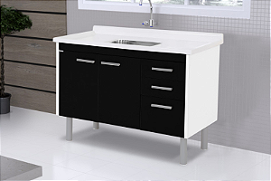 GABINETE AJ RORATO VALENZA 116,2CM TEXTURA PRETA